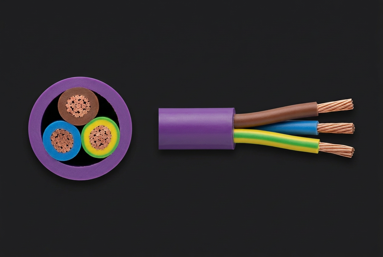Violet Street Lighting Cable